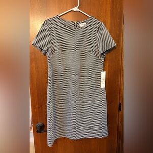Calvin Klein Black and White Geometric Mini Dress